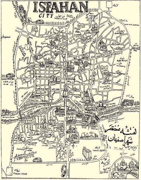 عکس/نقشه قدیمی از اصفهان