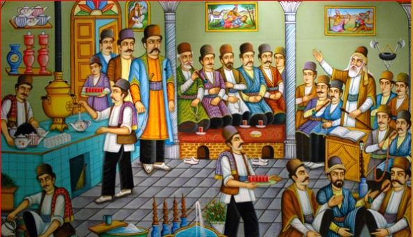 نقاشی خانه های قدیمی ایران