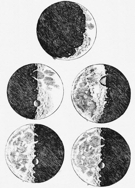 نقاشی های گالیله از سطح ماه