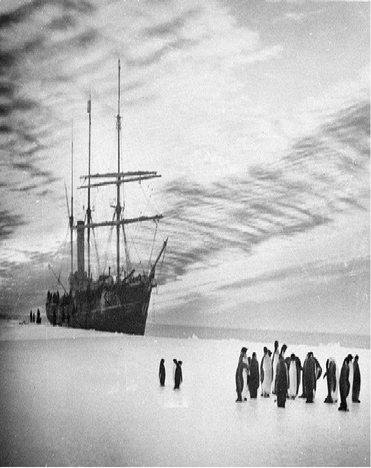 تصویری به یادماندنی از کاشفان سرزمین های ناشناخته در قطب جنوب