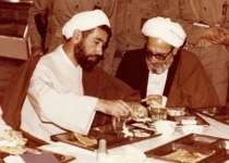 عکس/،نخست وزیری، آیت الله مهدوی کنی در کنارشهید دکتر محمد جواد باهنر 1360