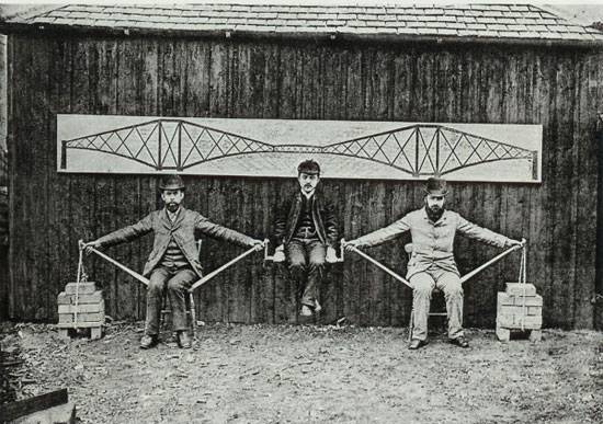 عکس/ پل‌های معلق در قدیم چگونه ساخته می شد