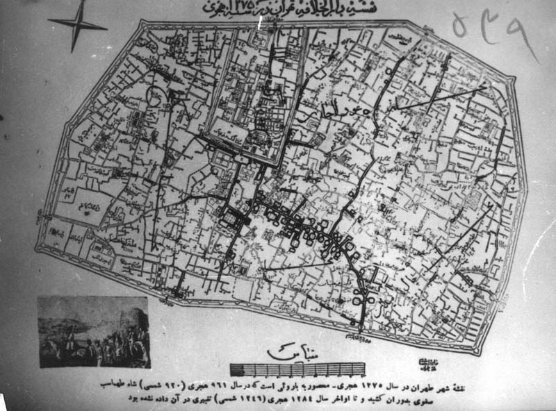 عکس/نقشه تهران در عهد ناصری