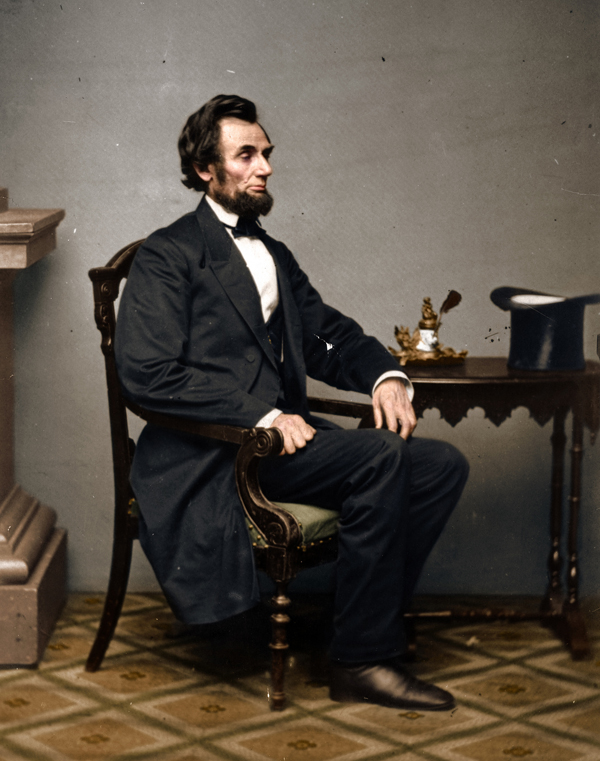 آبراهام لینکلن رئیس جمهور امریکا. سال ۱۸۶۱