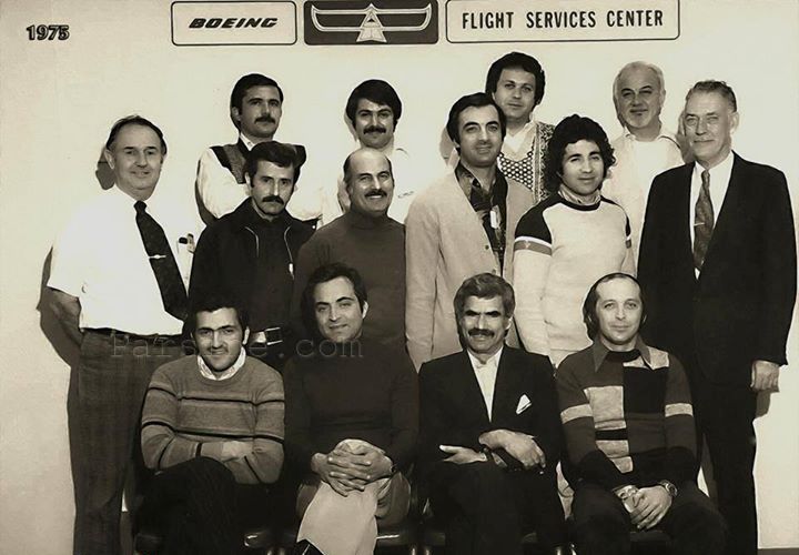 عکس یادگاری اولین خلبانان ایرانی بوئینگ ۷۴۷