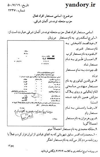 اسم مستعار احسان طبری چه بود؟