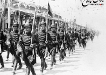 رژه نظامی در روز تاجگذاری رضاخان